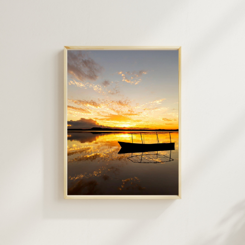 Cuadro “Atardecer Dorado en Sanber”