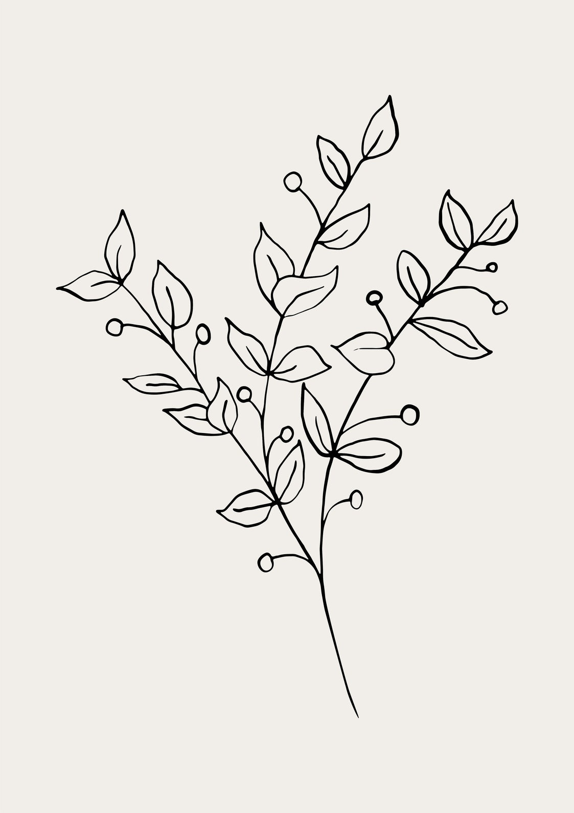 Cuadro “Hojas & Berries en Línea“