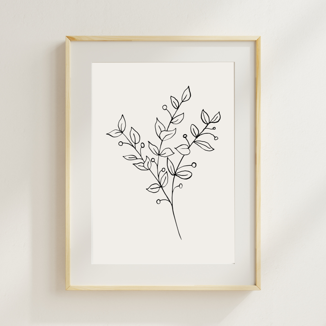 Cuadro “Hojas & Berries en Línea“