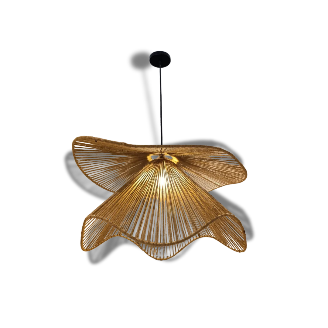 Lámpara Colgante Ondas Florales | Yute