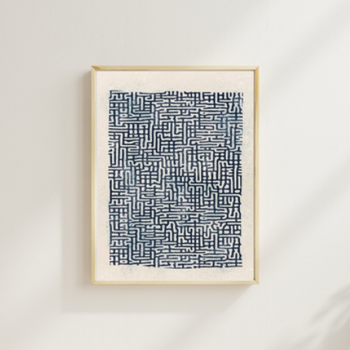 Cuadro “Geometría Azul III”