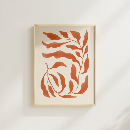 Cuadro “Hojas Terracota”