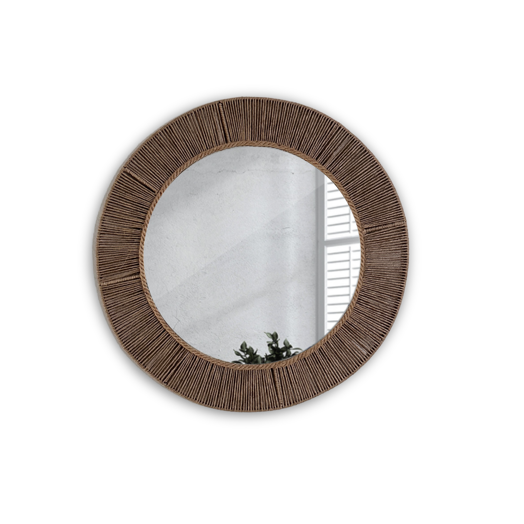 Espejo redondo natural | Yute