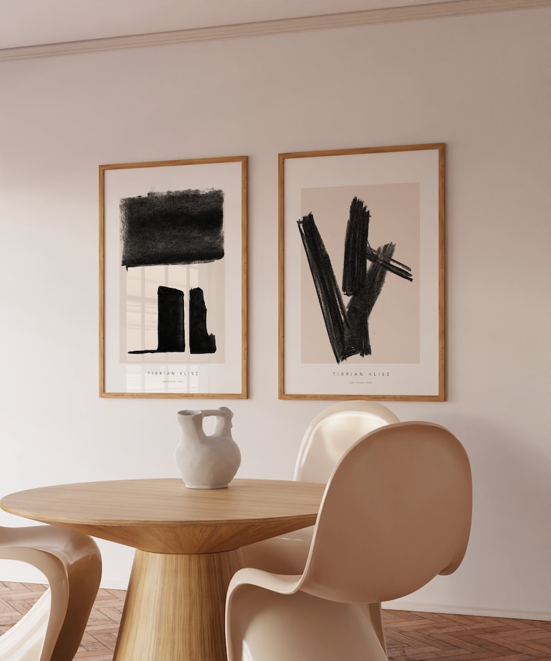 Cuadro “Dúo Abstracto Negro”