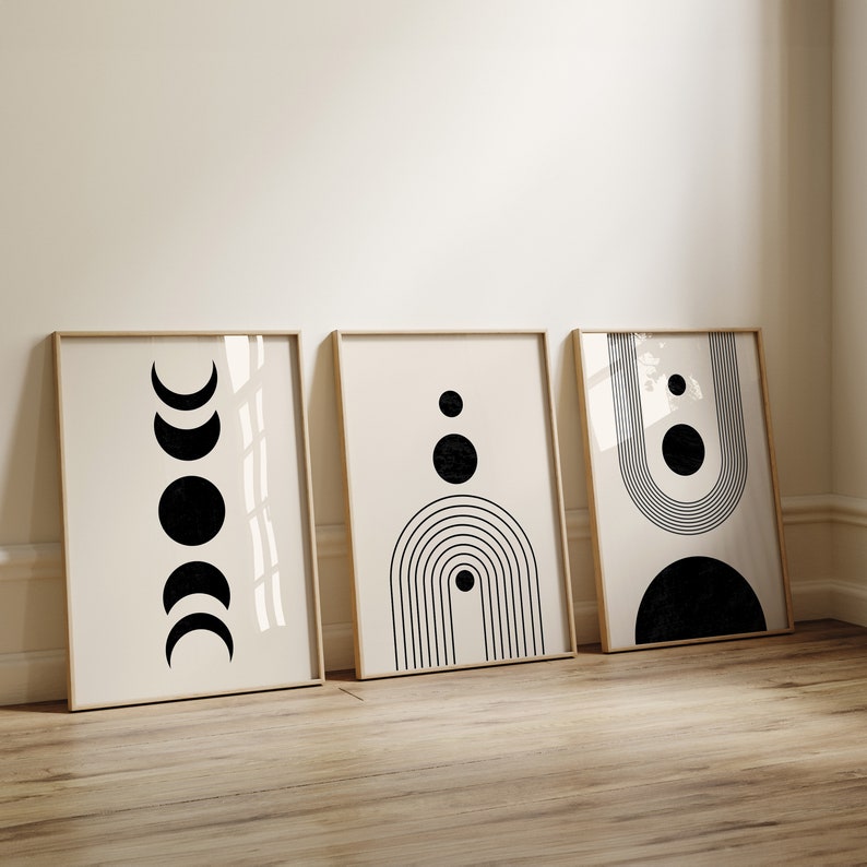 Cuadro “Trío Lunar Moderno”